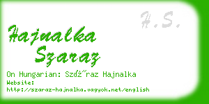 hajnalka szaraz business card